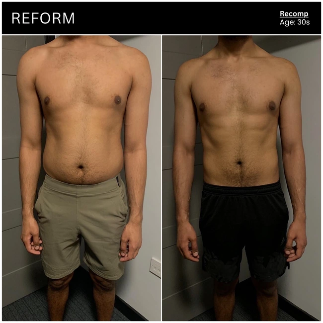 Client body transformation, physique improvement.