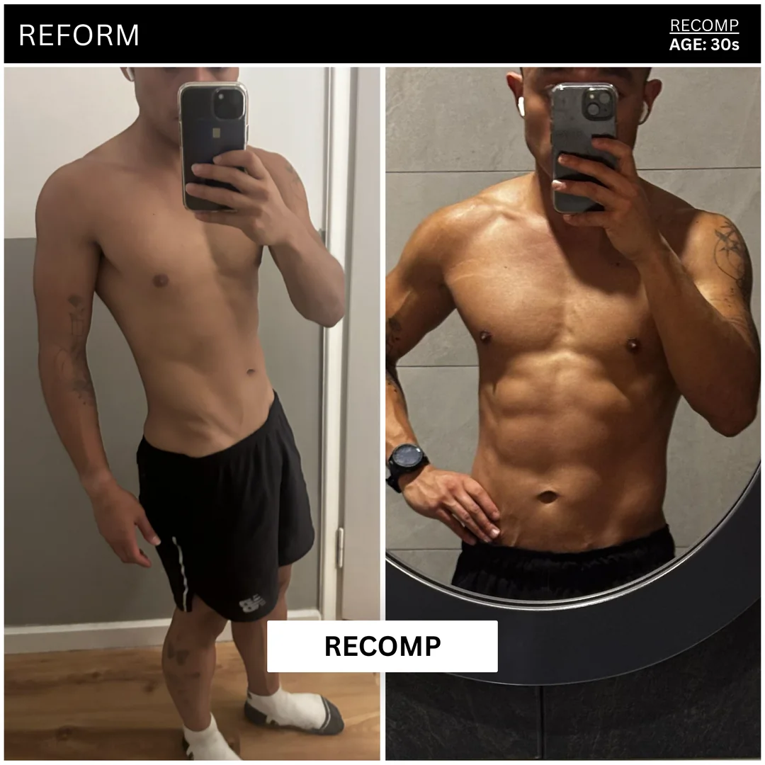 Client body transformation, leaner and more defined.