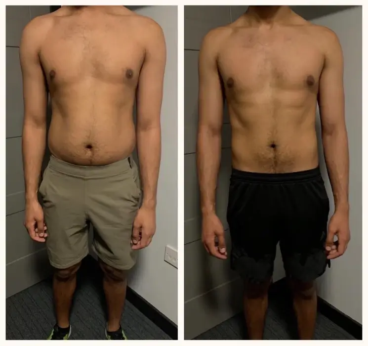 Client body transformation, leaner and more defined.