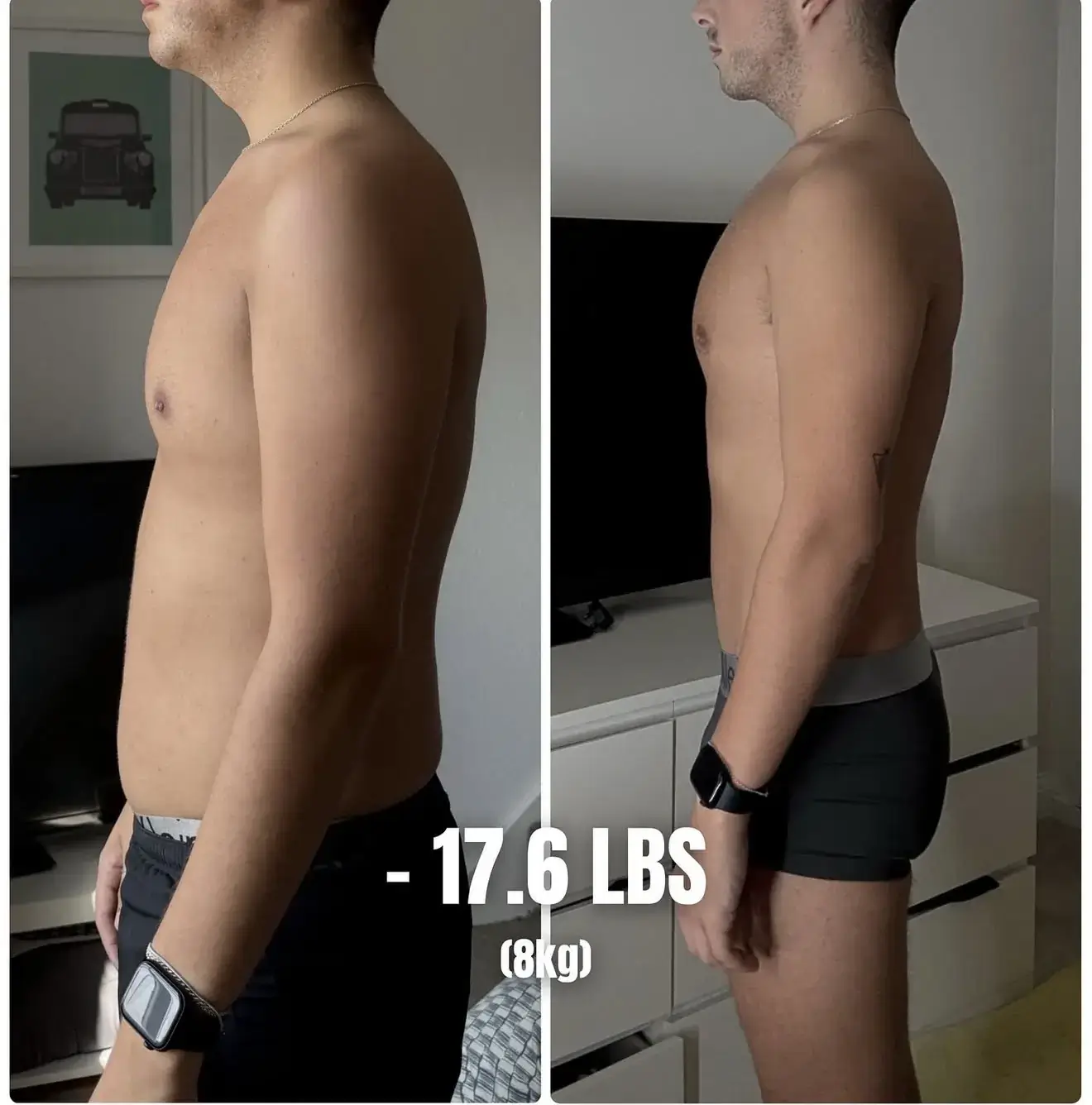 Client body transformation, physique improvement.